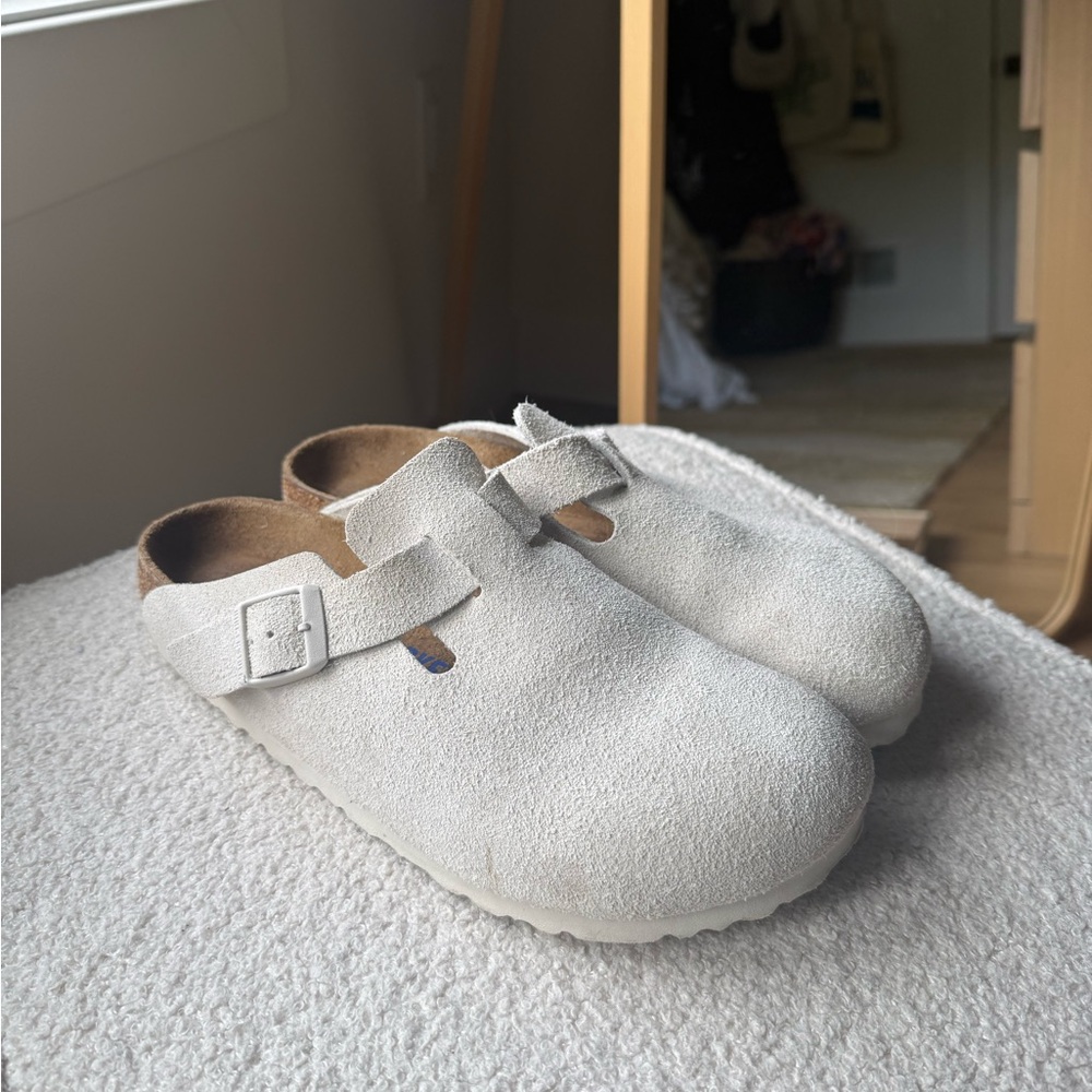 Birkenstock clogs, white, worn once or twice, EU 39